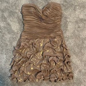 Delia’s Champagne Ruffled Party Dress